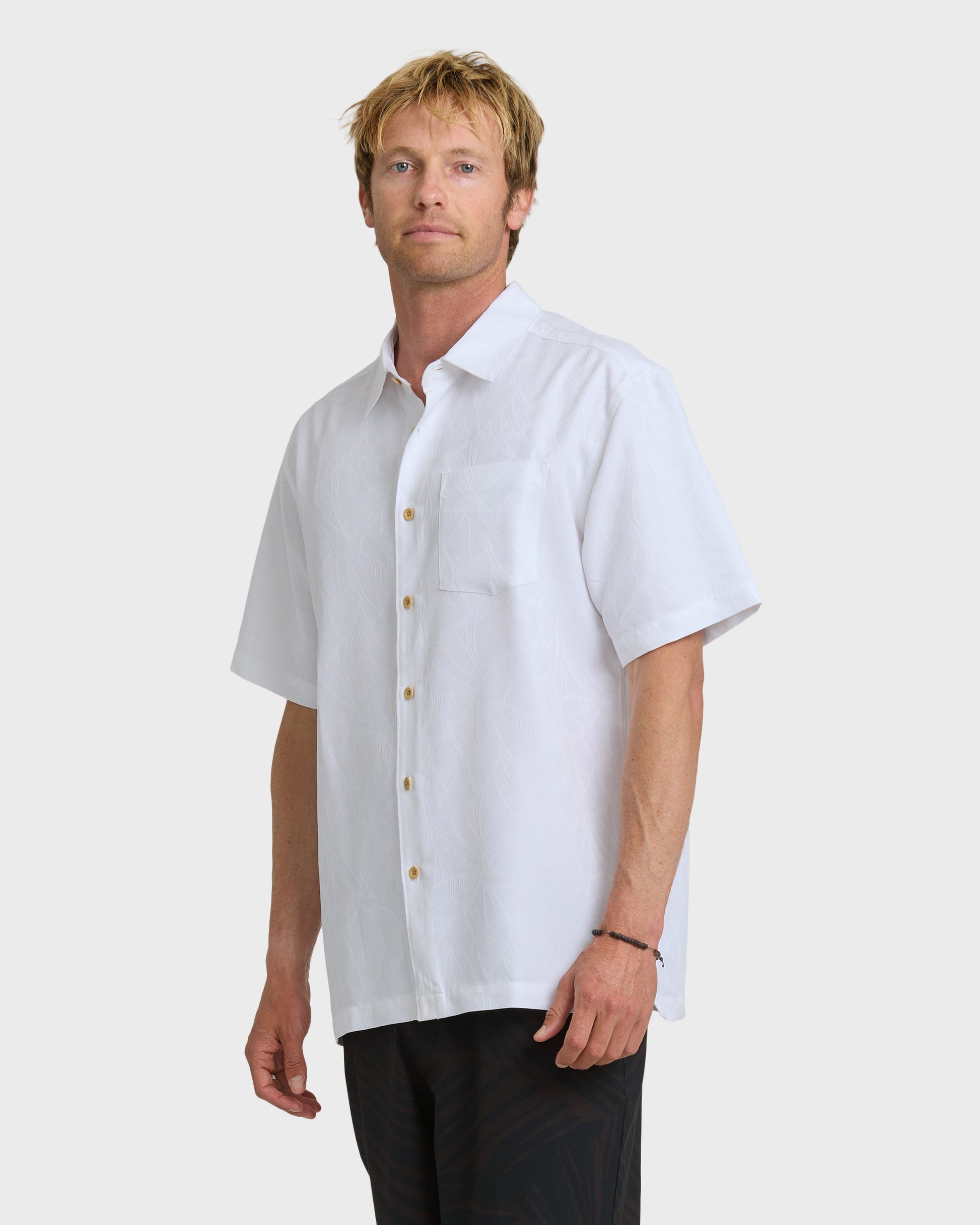 Waterman Island Jungle Shirt - White Quick Silver White