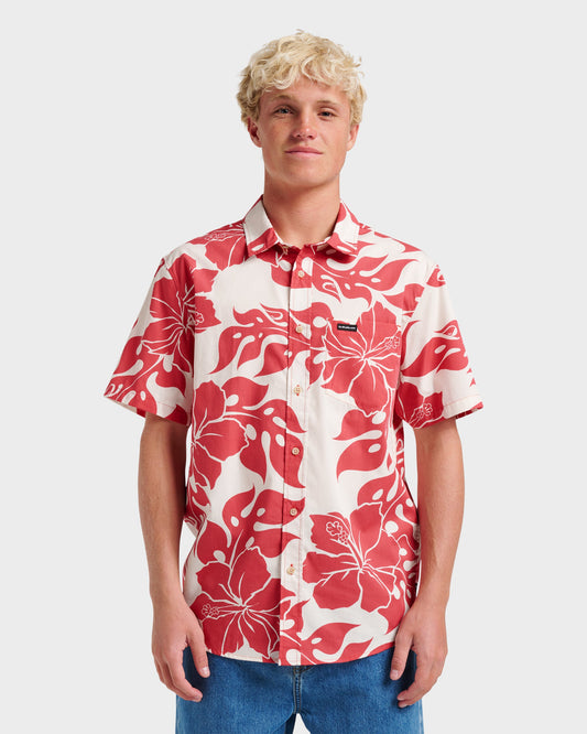 Oceanview Classic Short Sleeve Shirt - Mineral Red Quick Silver Mineral Red
