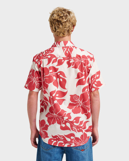 Oceanview Classic Short Sleeve Shirt - Mineral Red Quick Silver Mineral Red