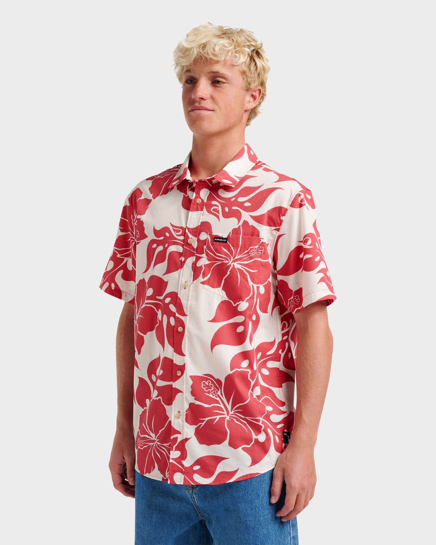 Oceanview Classic Short Sleeve Shirt - Mineral Red Quick Silver Mineral Red