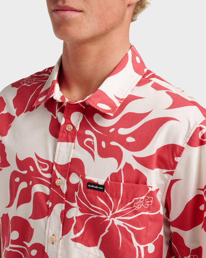 Oceanview Classic Short Sleeve Shirt - Mineral Red Quick Silver Mineral Red