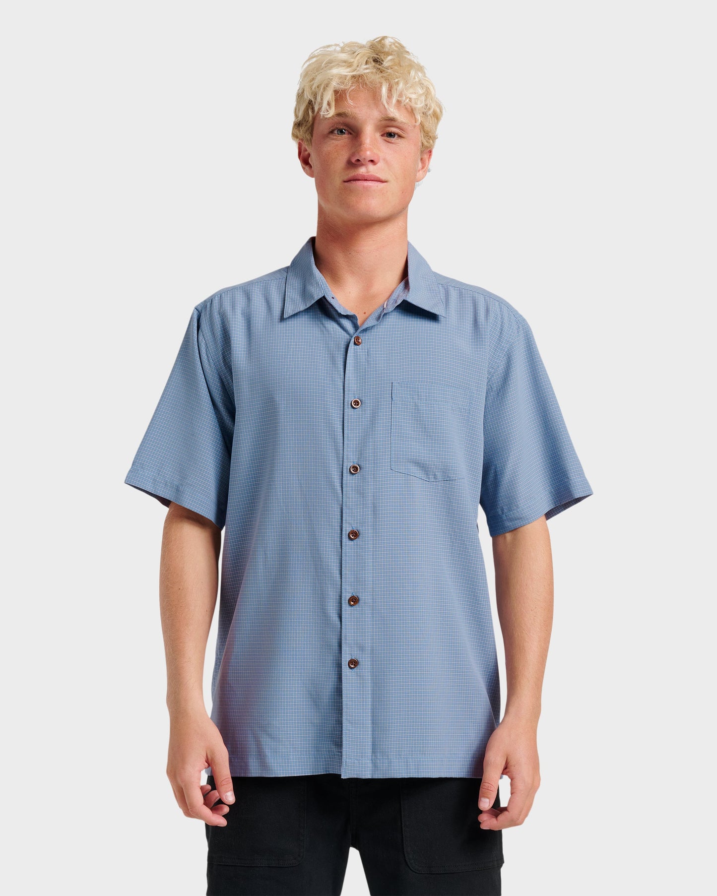 Waterman Check Out Shirt - Flint Stone Quick Silver Flint Stone