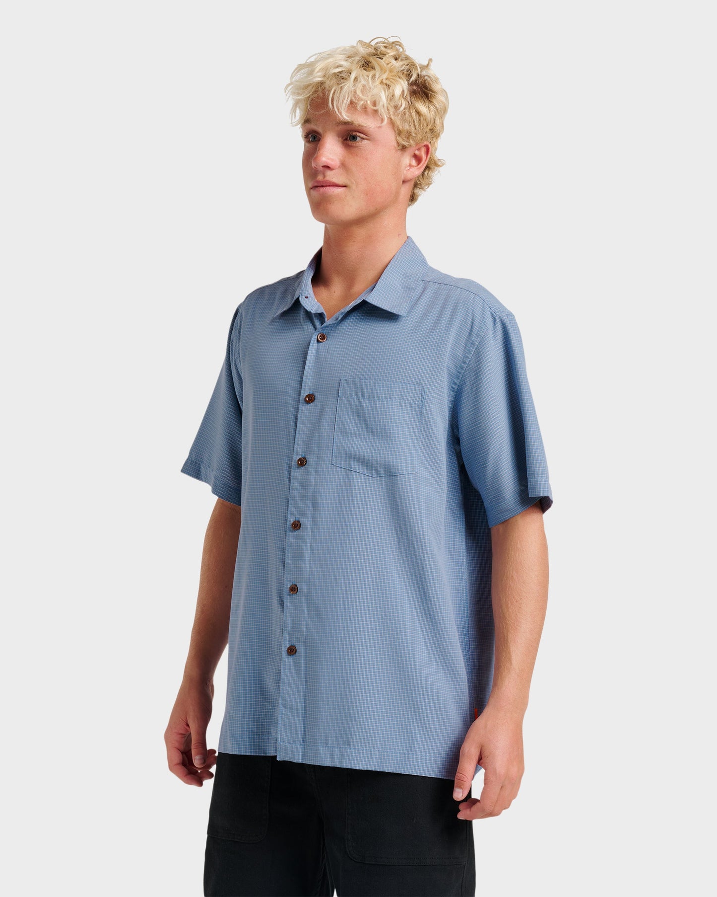 Waterman Check Out Shirt - Flint Stone Quick Silver Flint Stone