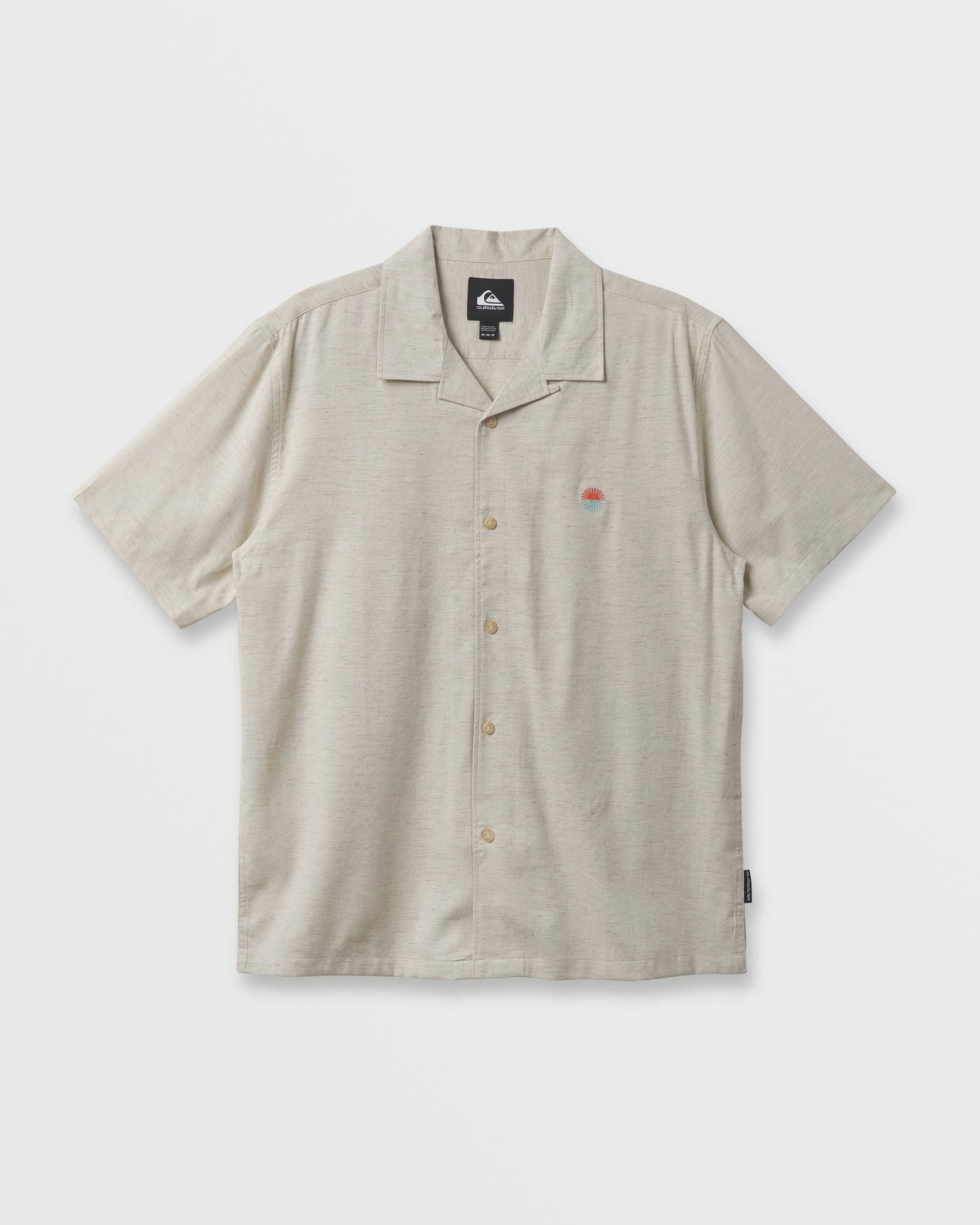 Flecky Island Short Sleeve Shirt - Silver Birch Quick Silver Silver Birch