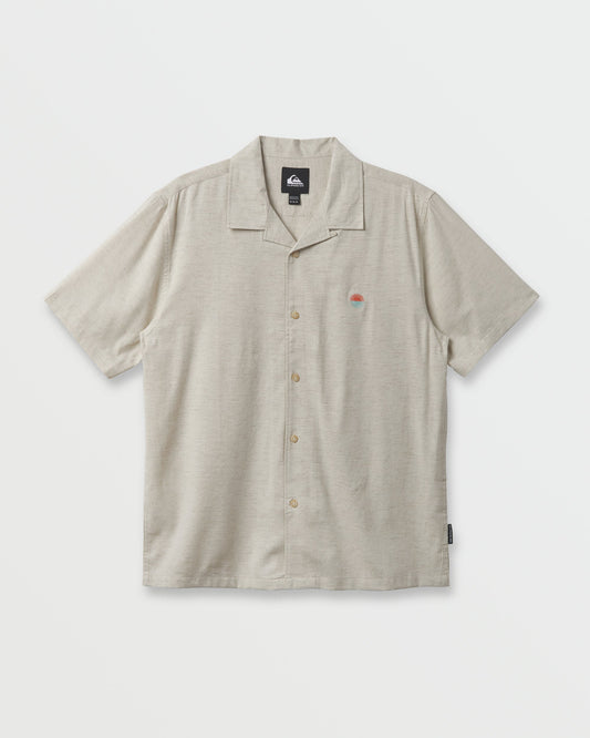 Flecky Island Short Sleeve Shirt - Silver Birch Quick Silver Silver Birch