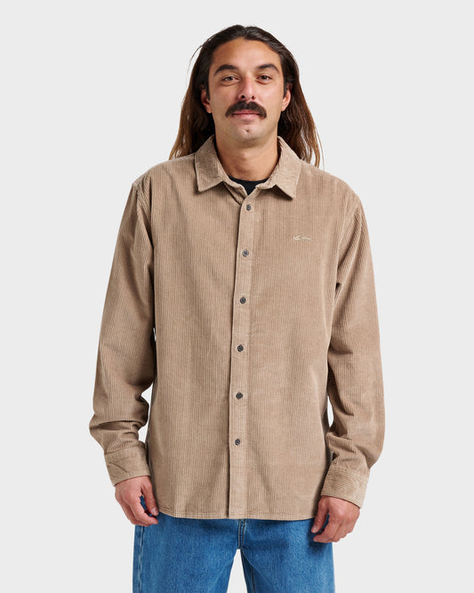 Cord Long Sleeve Shirt - Fallen Rock Quick Silver Fallen Rock