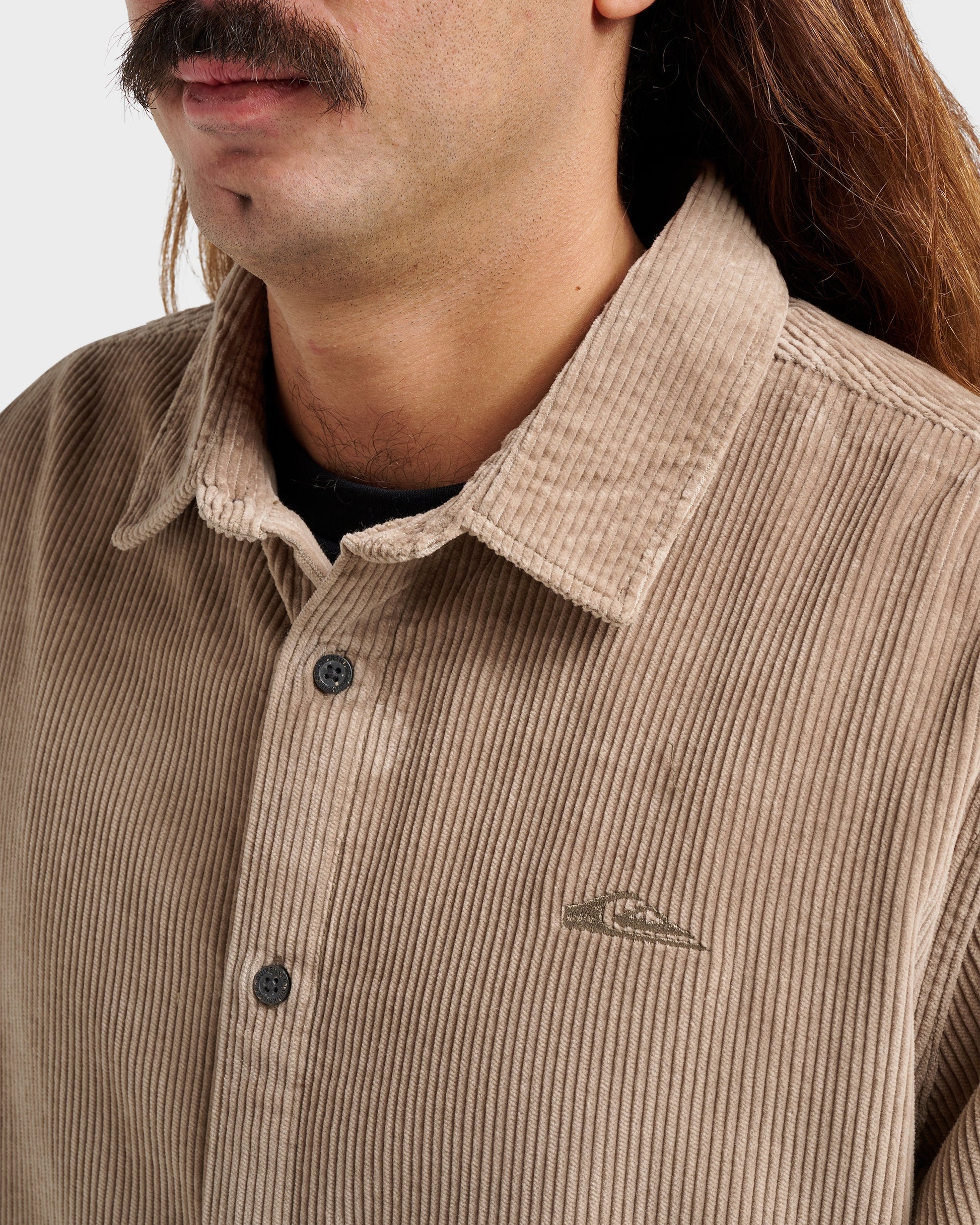 Cord Long Sleeve Shirt - Fallen Rock Quick Silver Fallen Rock