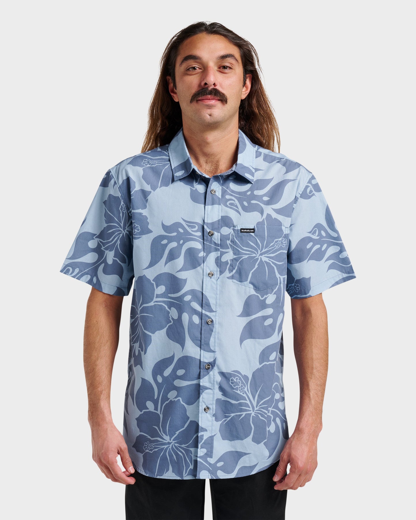 Oceanview Classic Short Sleeve Shirt - Ashley Blue Quick Silver Ashley Blue