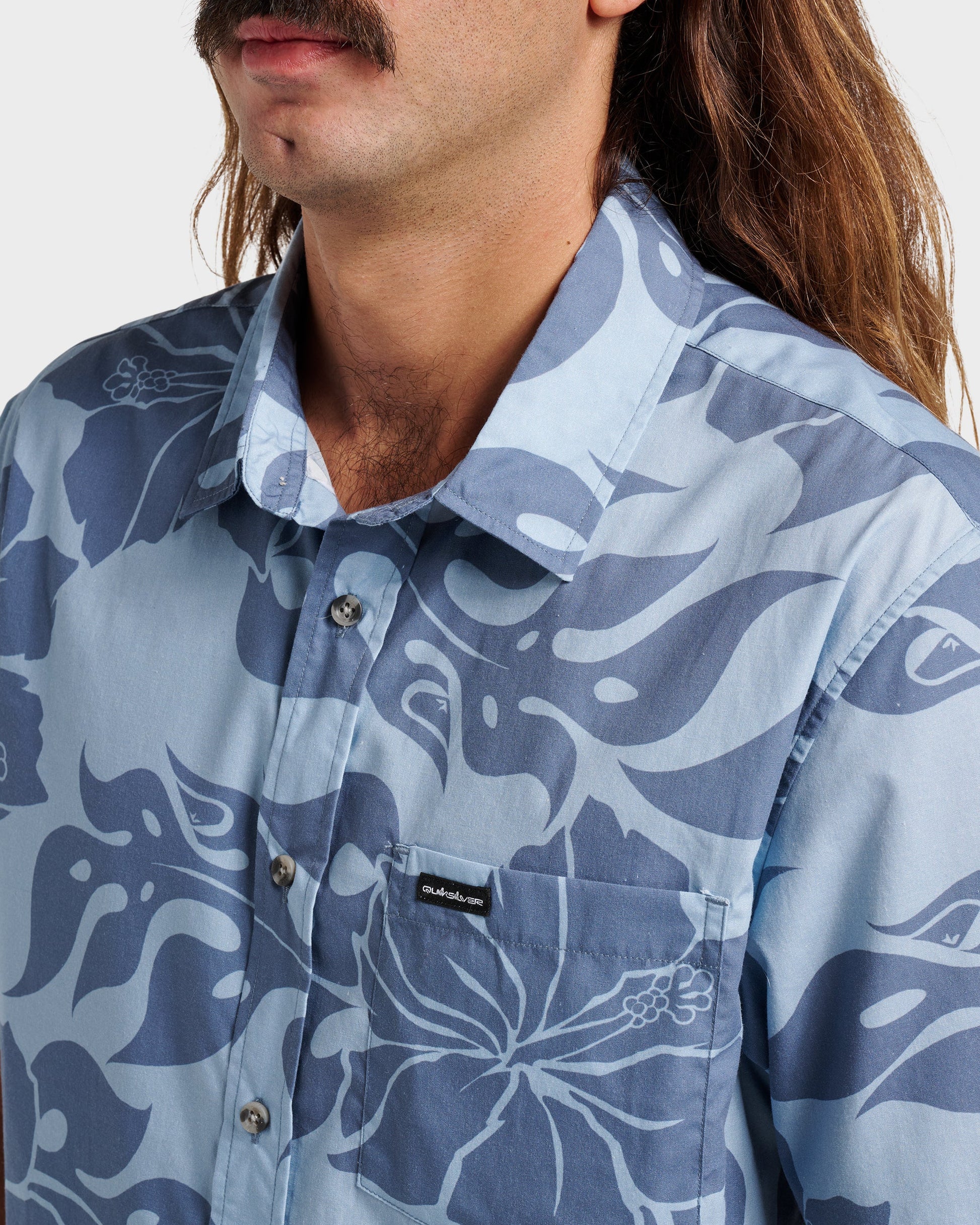 Oceanview Classic Short Sleeve Shirt - Ashley Blue Quick Silver Ashley Blue