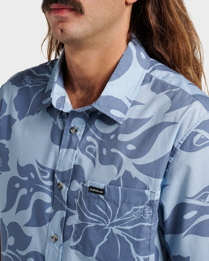 Oceanview Classic Short Sleeve Shirt - Ashley Blue Quick Silver Ashley Blue