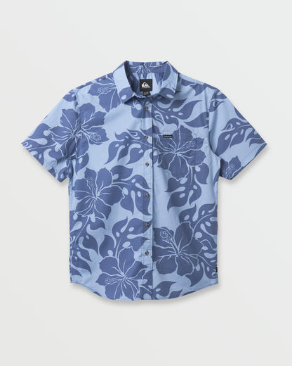 Oceanview Classic Short Sleeve Shirt - Ashley Blue Quick Silver Ashley Blue