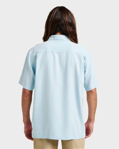Waterman Tahiti Palms Premium Anti-Wrinkle Shirt - Sterling Blue Quick Silver Sterling Blue