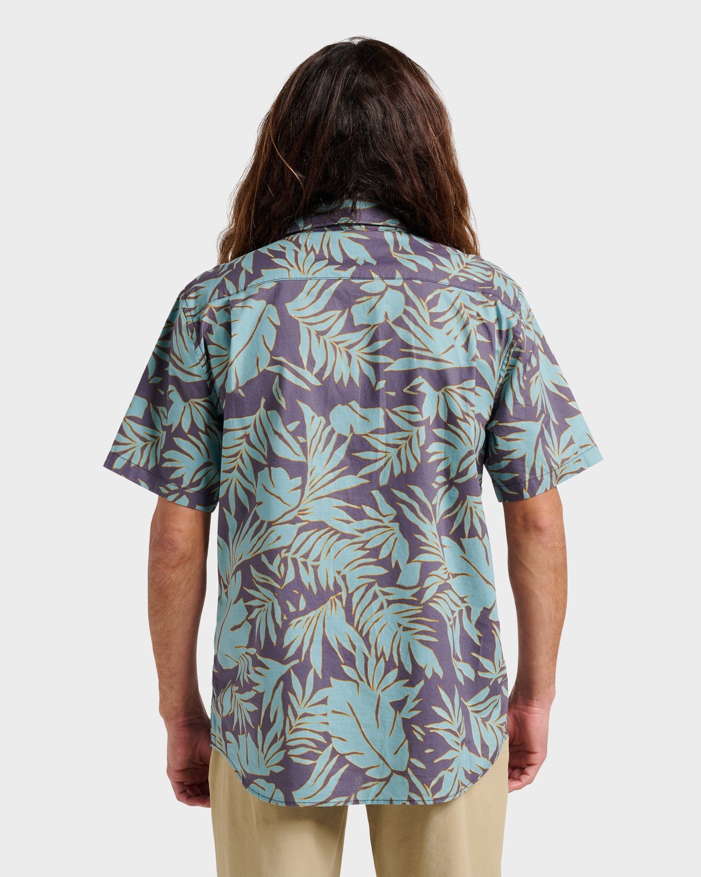 Palm Trip Classic Short Sleeve Shirt - Graystone Quick Silver Graystone