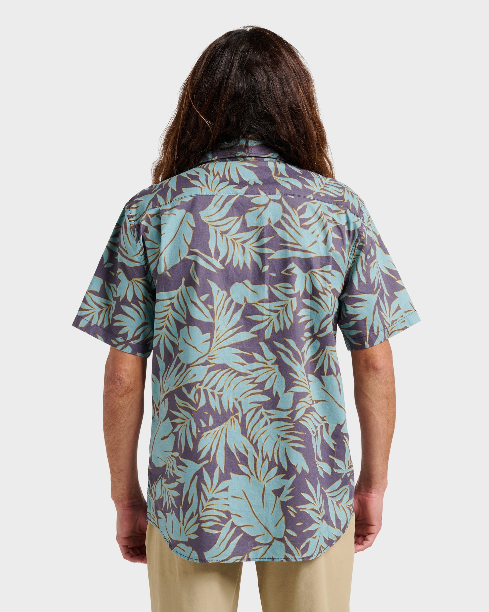 Palm Trip Classic Short Sleeve Shirt - Graystone Quick Silver Graystone