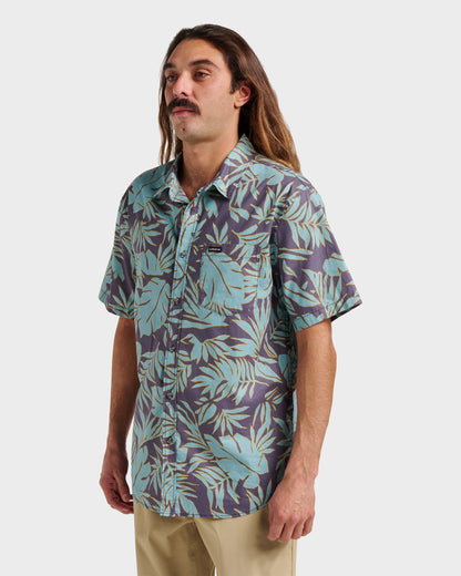 Palm Trip Classic Short Sleeve Shirt - Graystone Quick Silver Graystone