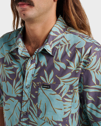 Palm Trip Classic Short Sleeve Shirt - Graystone Quick Silver Graystone