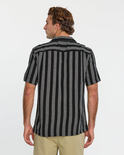 Nightfall Island Short Sleeve Shirt - Black Quick Silver Black