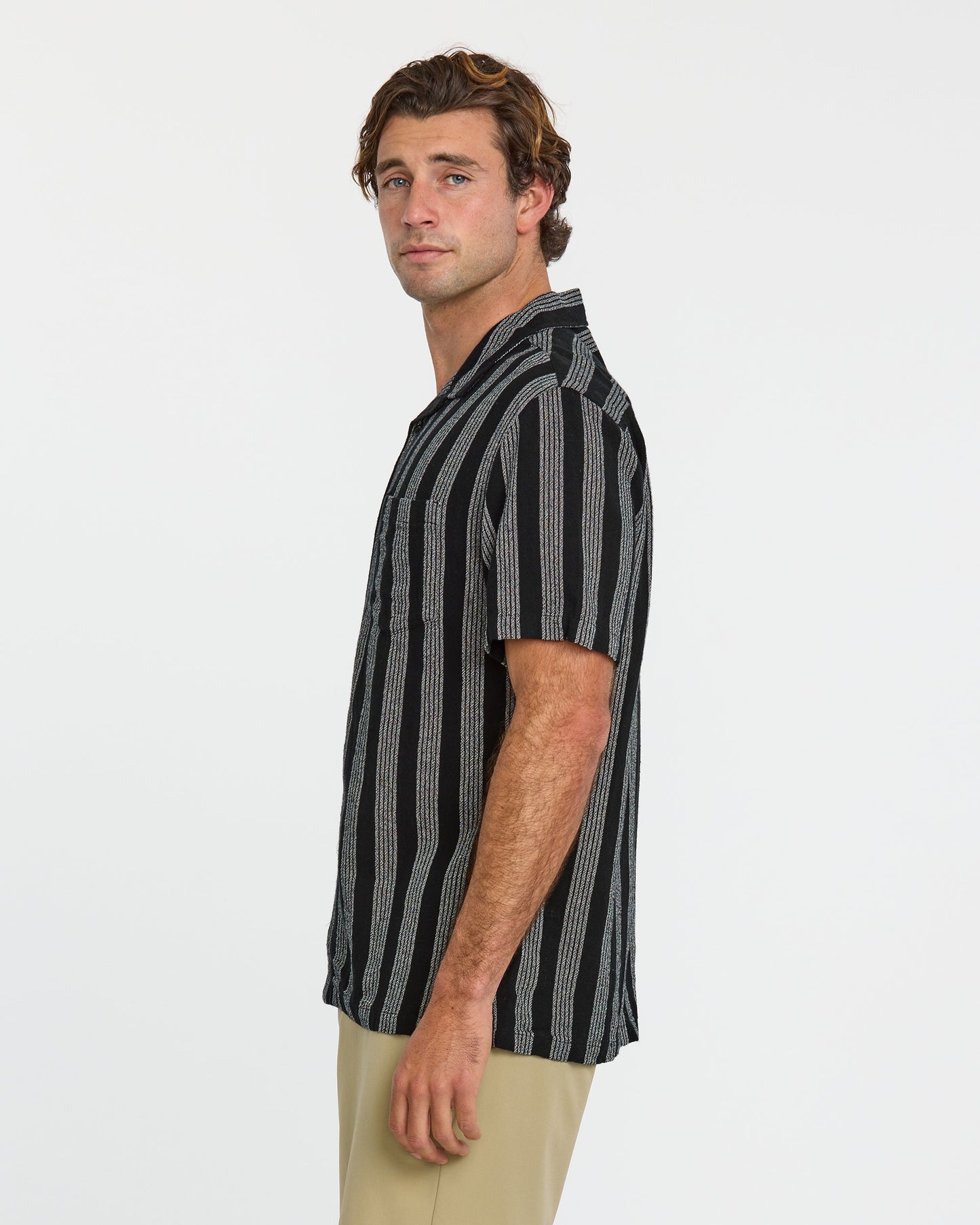 Nightfall Island Short Sleeve Shirt - Black Quick Silver Black