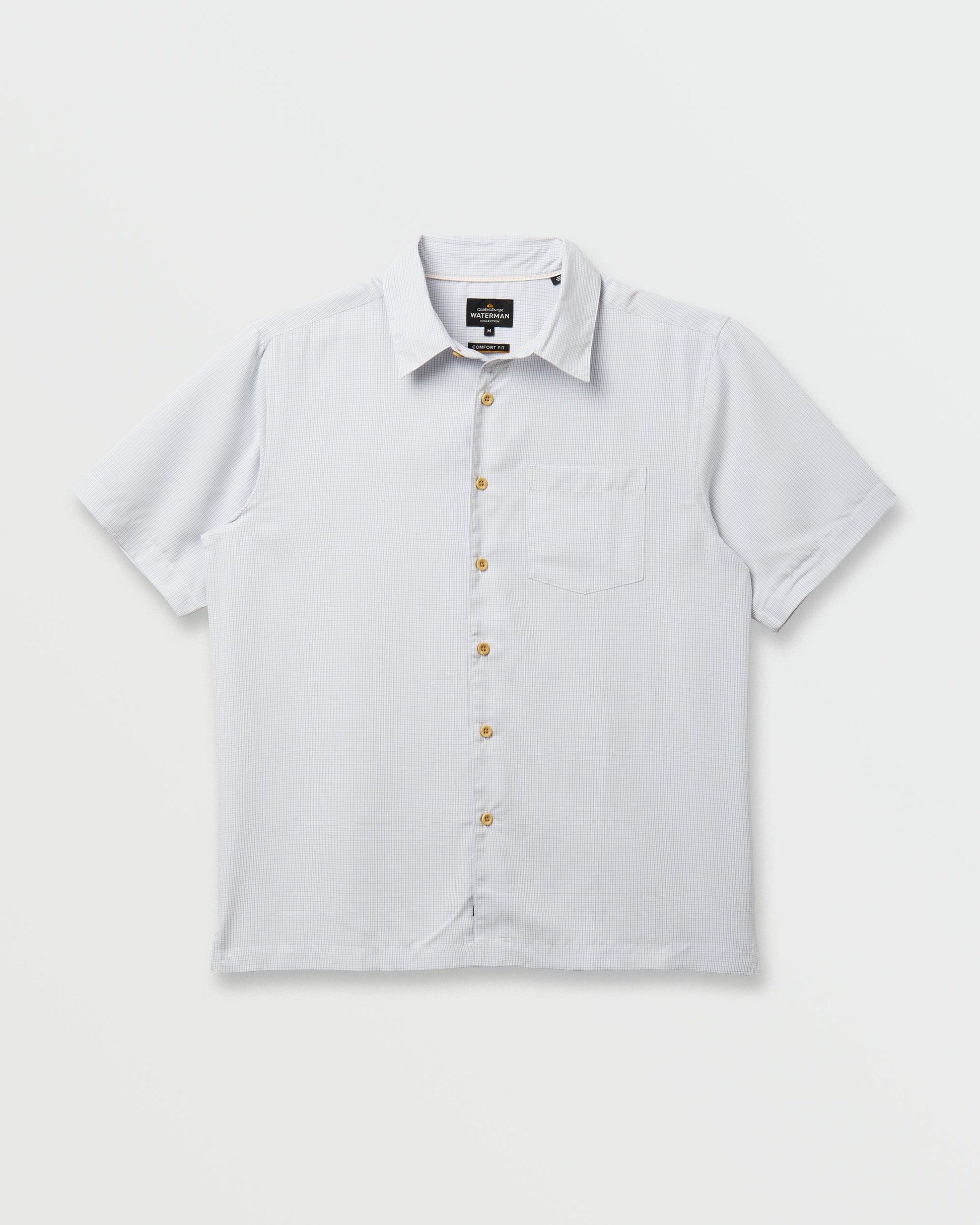 Waterman Check Out Shirt - White Quick Silver White