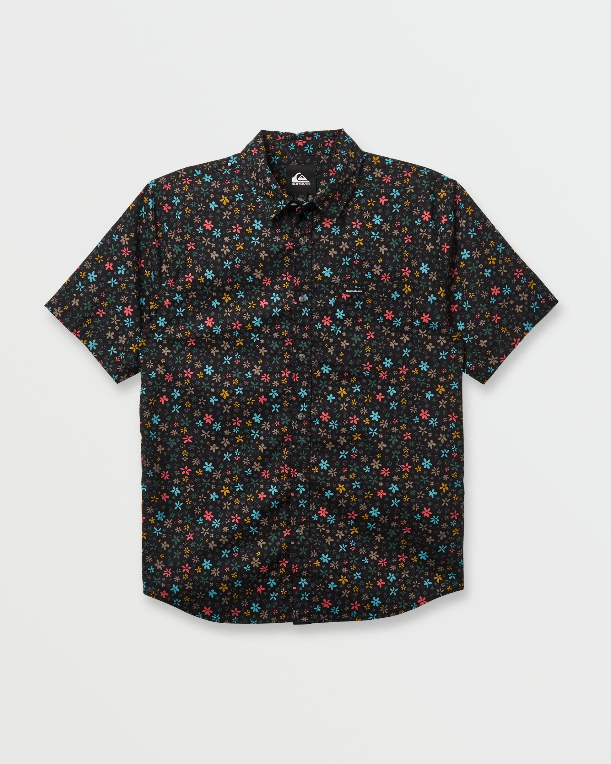 Ditsy Mini Classic Short Sleeve Shirt - Eclipse Quick Silver Eclipse