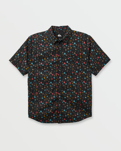 Ditsy Mini Classic Short Sleeve Shirt - Eclipse Quick Silver Eclipse
