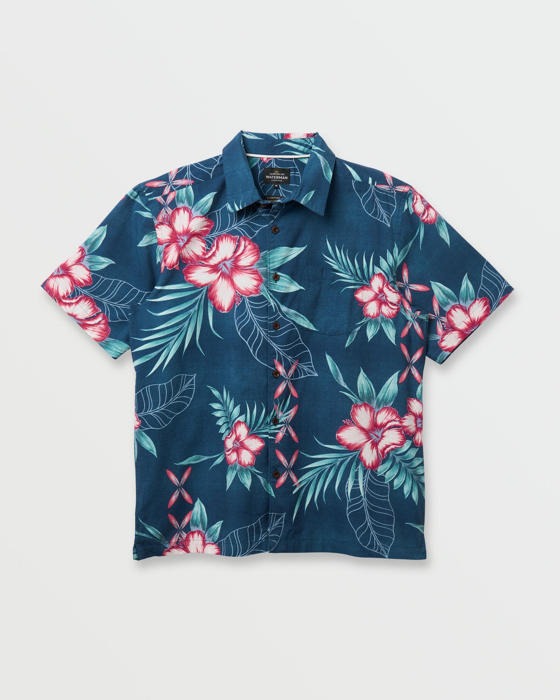 Waterman Playita Floral Shirt - Sargasso Sea Quick Silver Sargasso Sea