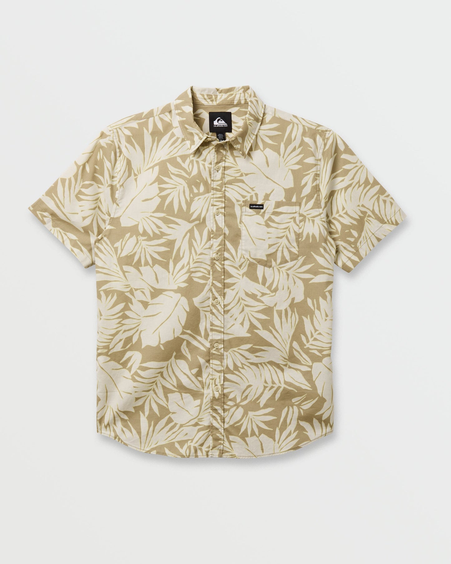 Palm Trip Classic Short Sleeve Shirt - Twill Quick Silver Twill