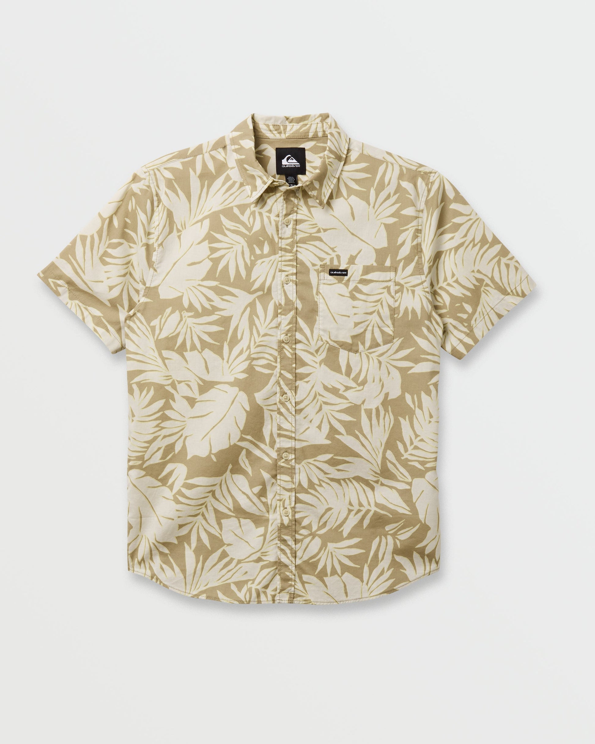 Palm Trip Classic Short Sleeve Shirt - Twill Quick Silver Twill