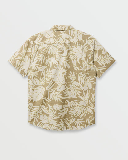 Palm Trip Classic Short Sleeve Shirt - Twill Quick Silver Twill