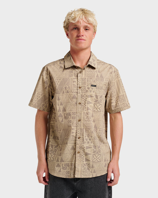 Makaha Classic Short Sleeve Shirt - Twill Quick Silver Twill