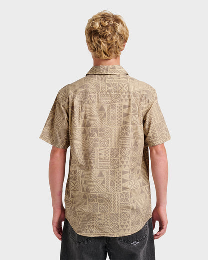 Makaha Classic Short Sleeve Shirt - Twill Quick Silver Twill