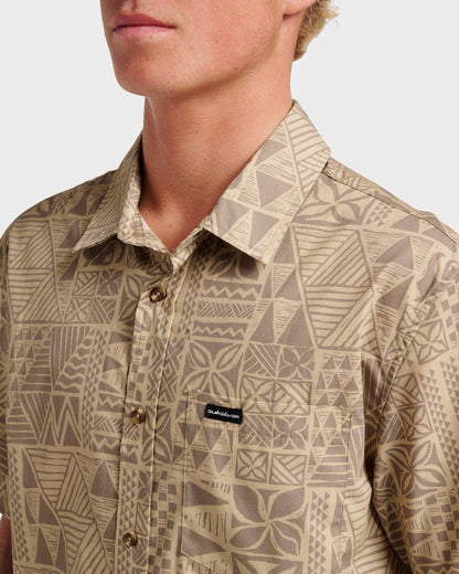 Makaha Classic Short Sleeve Shirt - Twill Quick Silver Twill