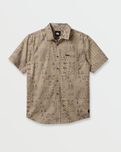 Makaha Classic Short Sleeve Shirt - Twill Quick Silver Twill