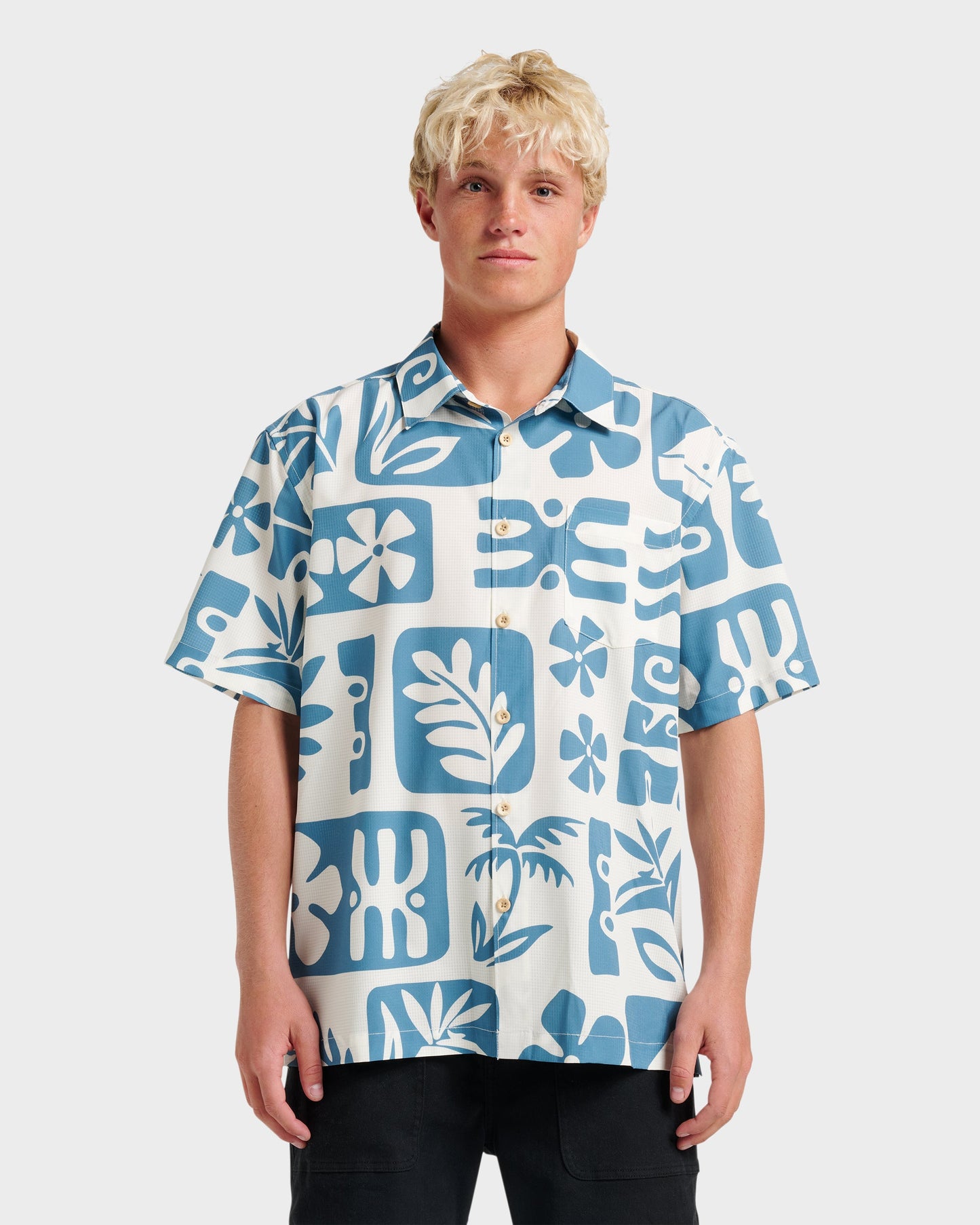 Waterman Dunes Shirt - White Quick Silver White