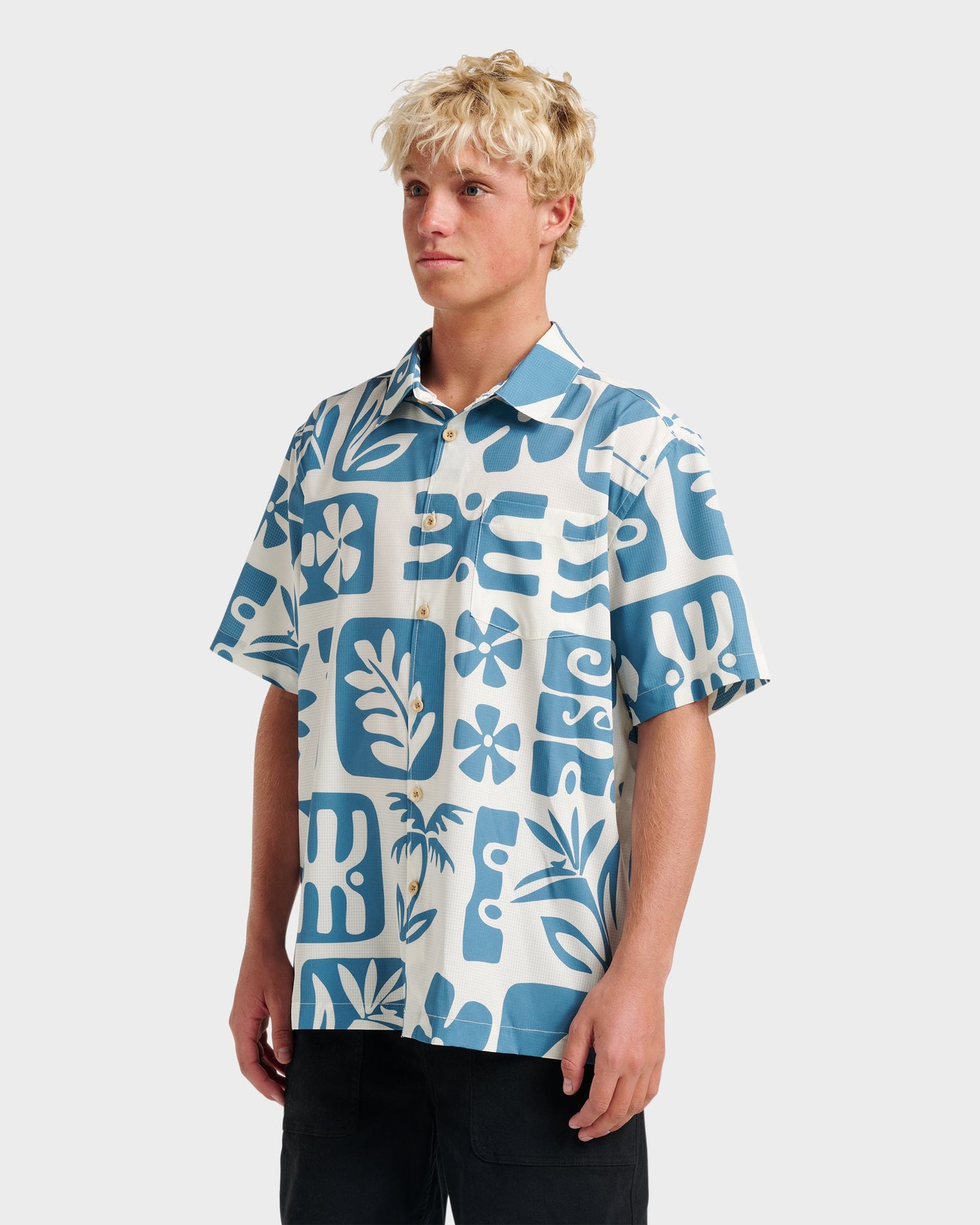 Waterman Dunes Shirt - White Quick Silver White