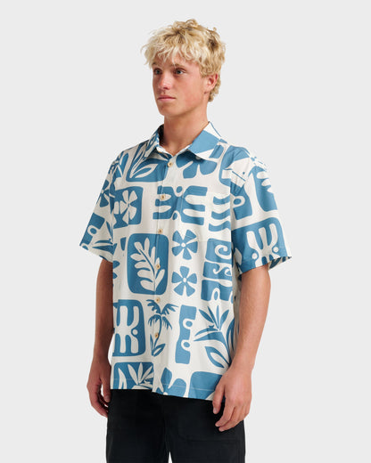 Waterman Dunes Shirt - White Quick Silver White