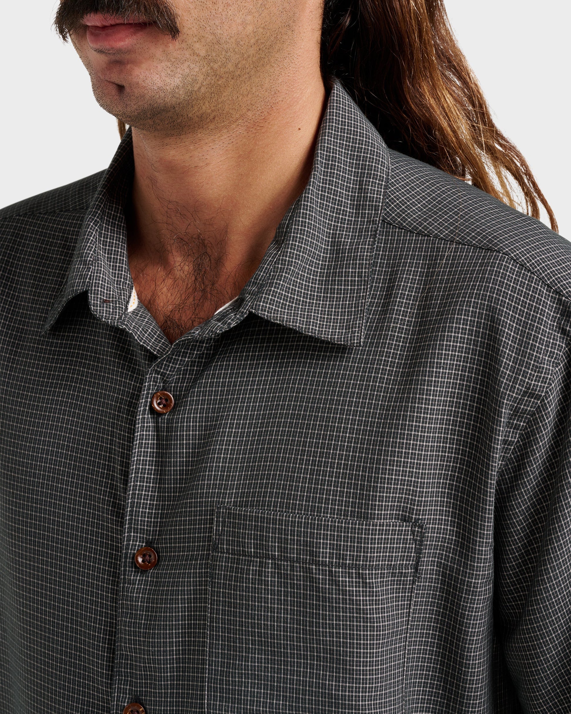 Waterman Check Out Shirt - Phantom Quick Silver Phantom