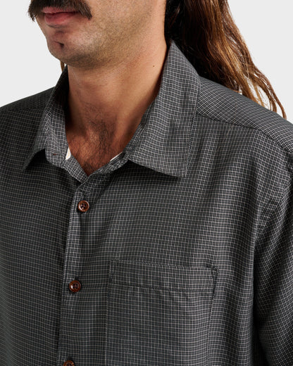 Waterman Check Out Shirt - Phantom Quick Silver Phantom