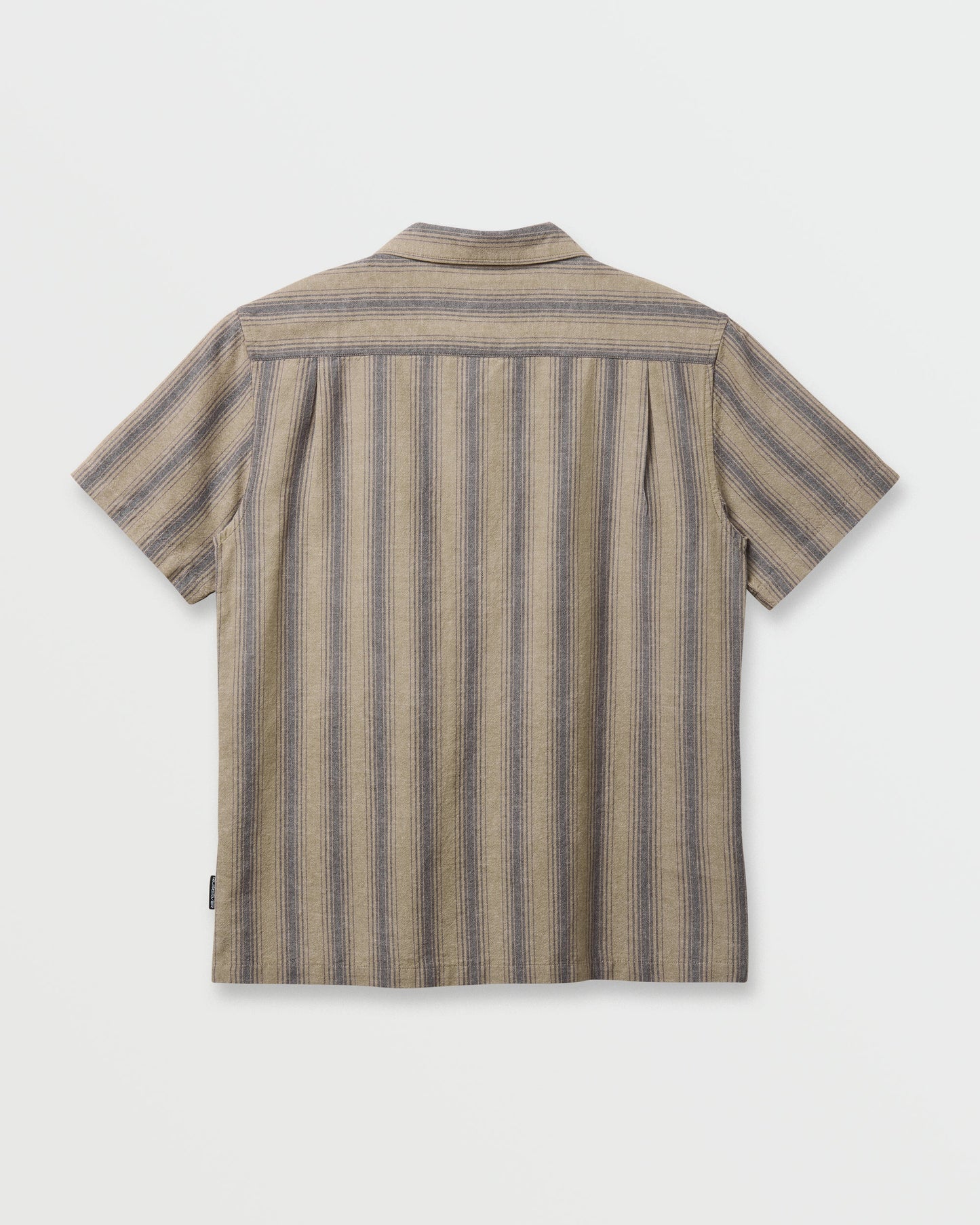 Oxford Stripe Casual Short Sleeve Shirt - Fallen Rock Quick Silver Fallen Rock