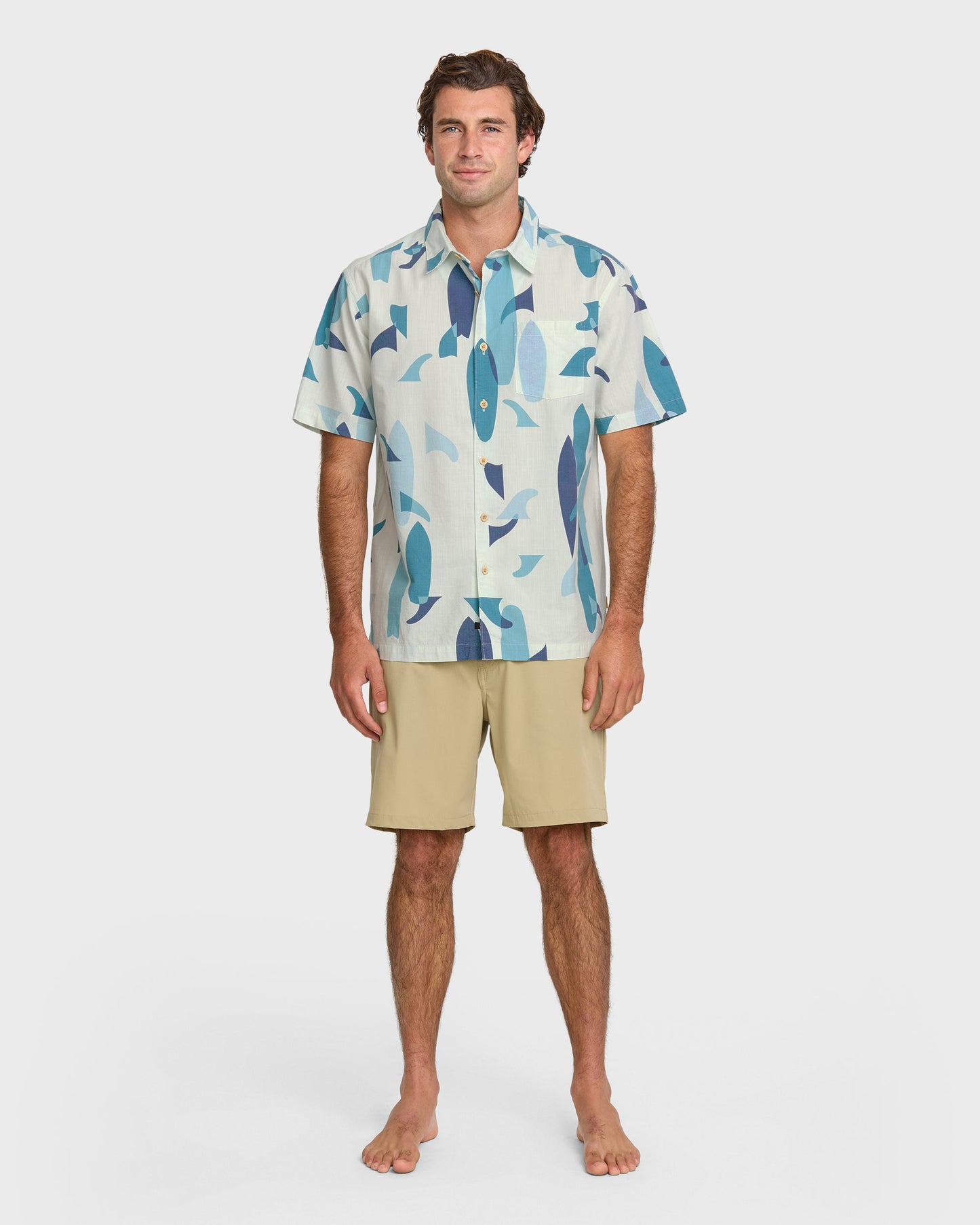 Waterman Boardo Shirt - Sea Blue Quick Silver Sea Blue