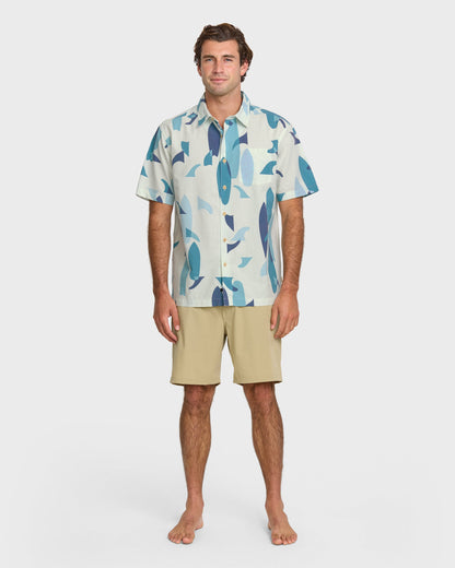 Waterman Boardo Shirt - Sea Blue Quick Silver Sea Blue