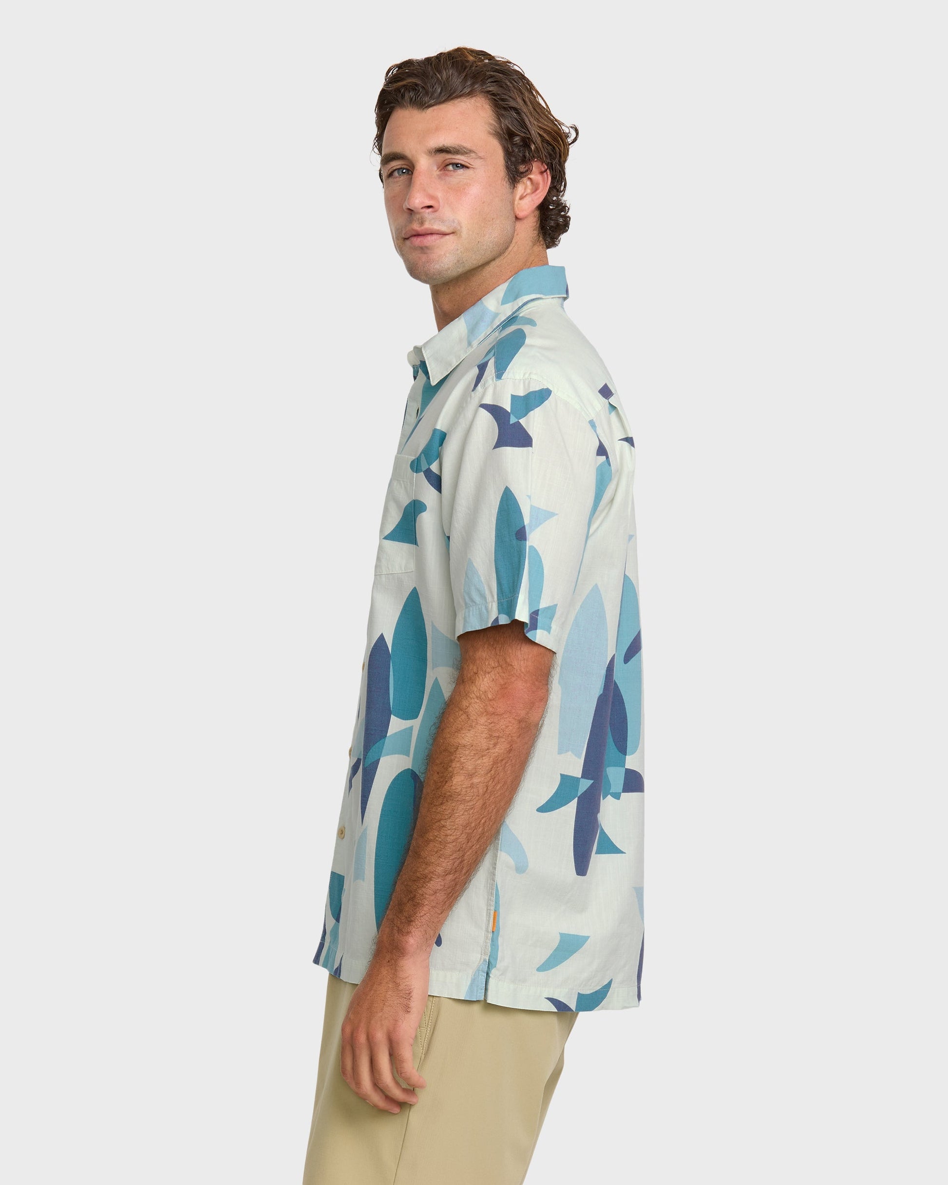Waterman Boardo Shirt - Sea Blue Quick Silver Sea Blue