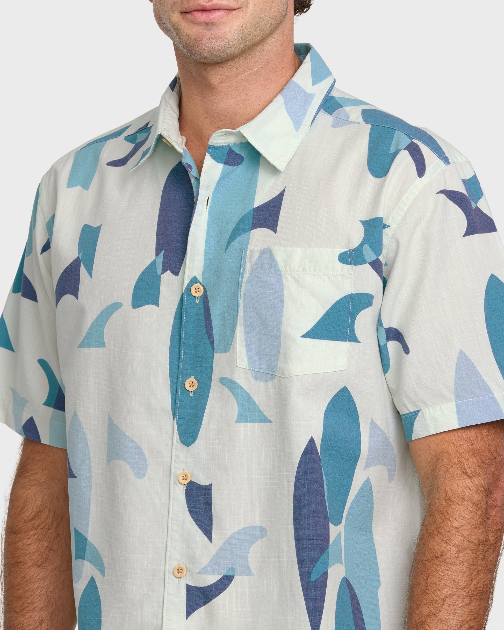 Waterman Boardo Shirt - Sea Blue Quick Silver Sea Blue