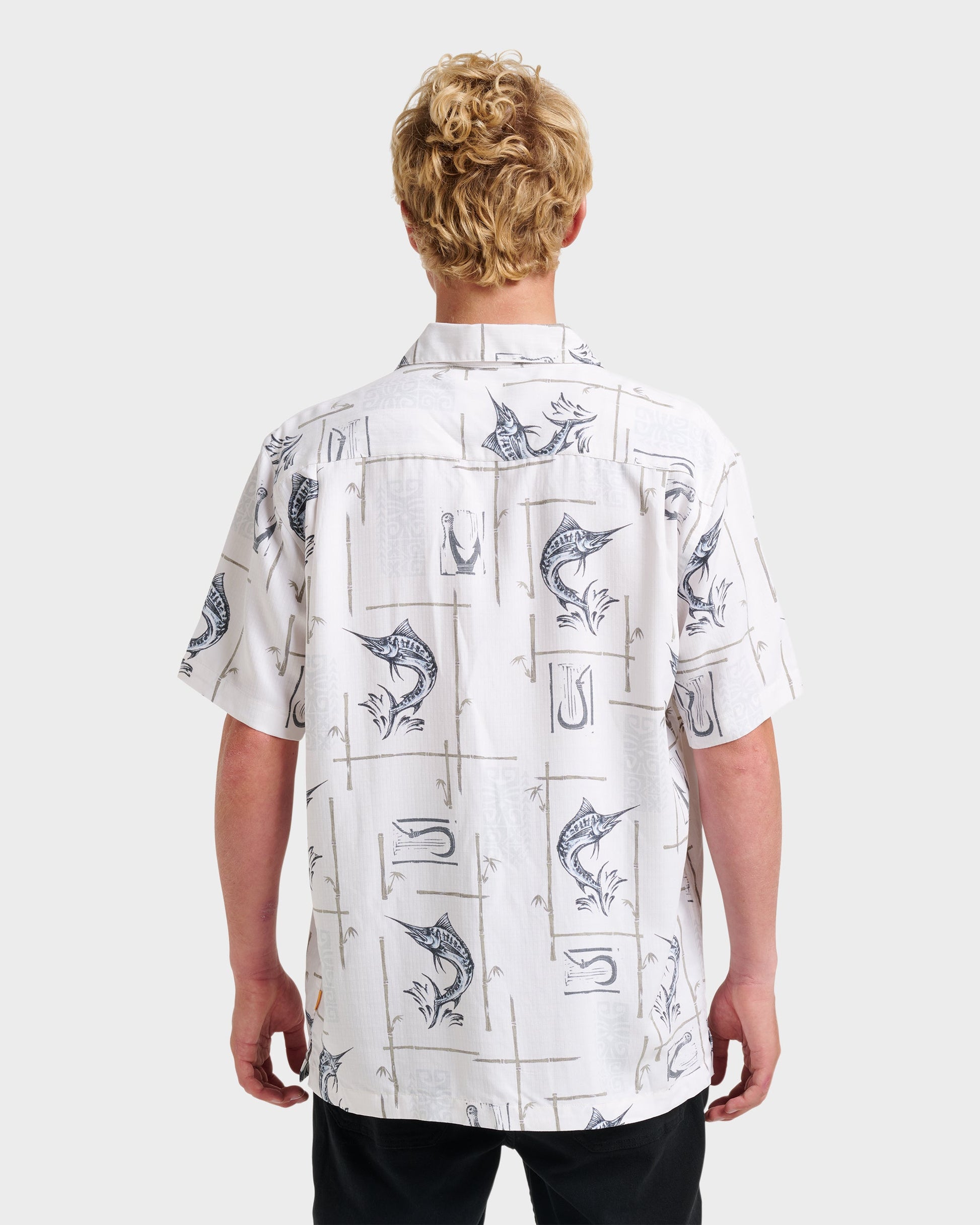 Waterman Big Day Short Sleeve Shirt - White Quick Silver White