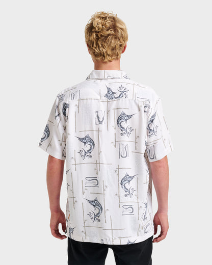 Waterman Big Day Short Sleeve Shirt - White Quick Silver White