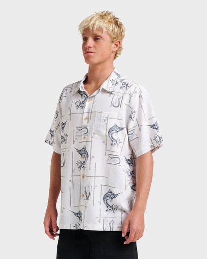 Waterman Big Day Short Sleeve Shirt - White Quick Silver White