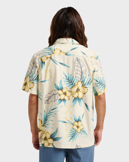 Waterman Playita Floral Shirt - Hay Quick Silver Hay