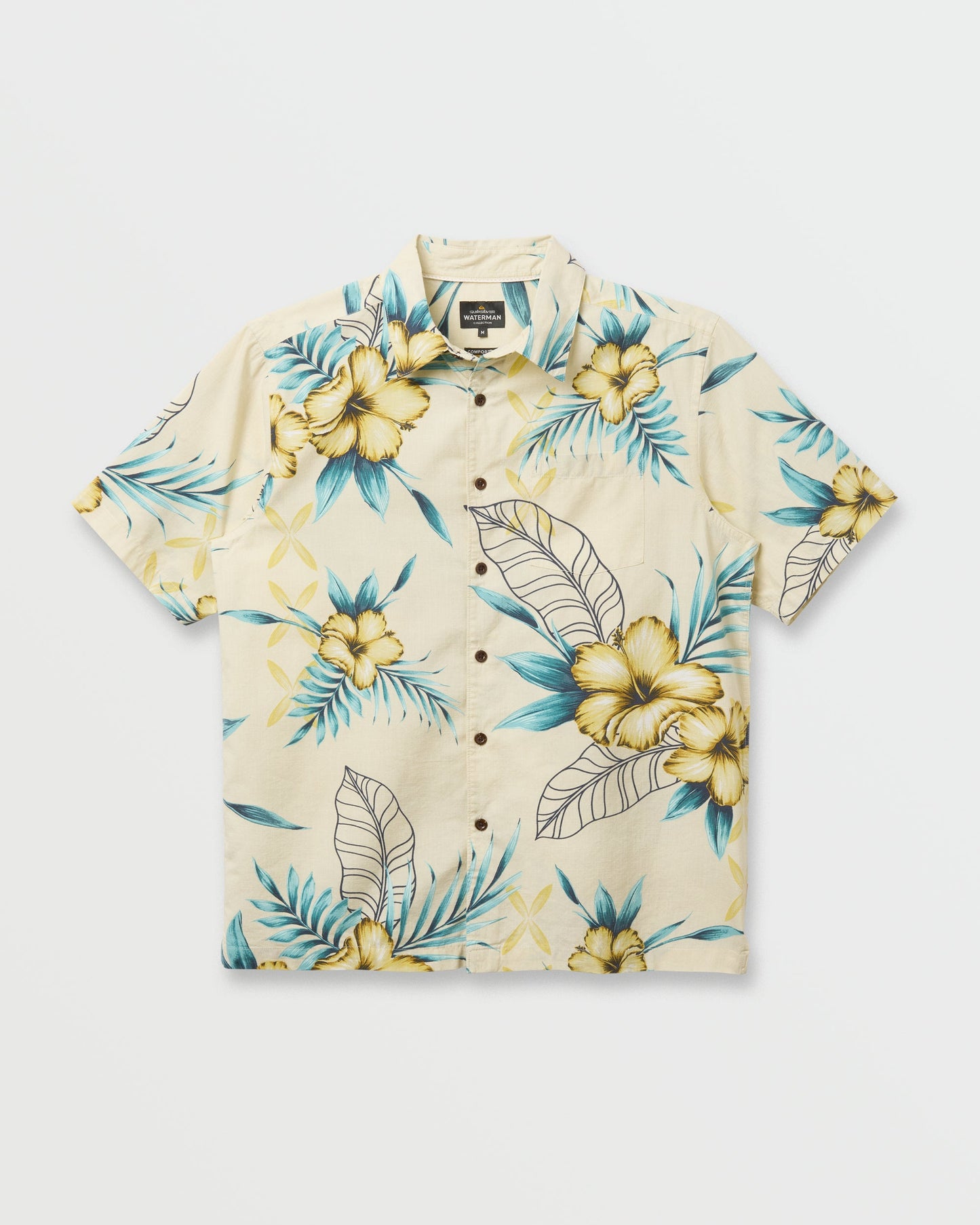 Waterman Playita Floral Shirt - Hay Quick Silver Hay