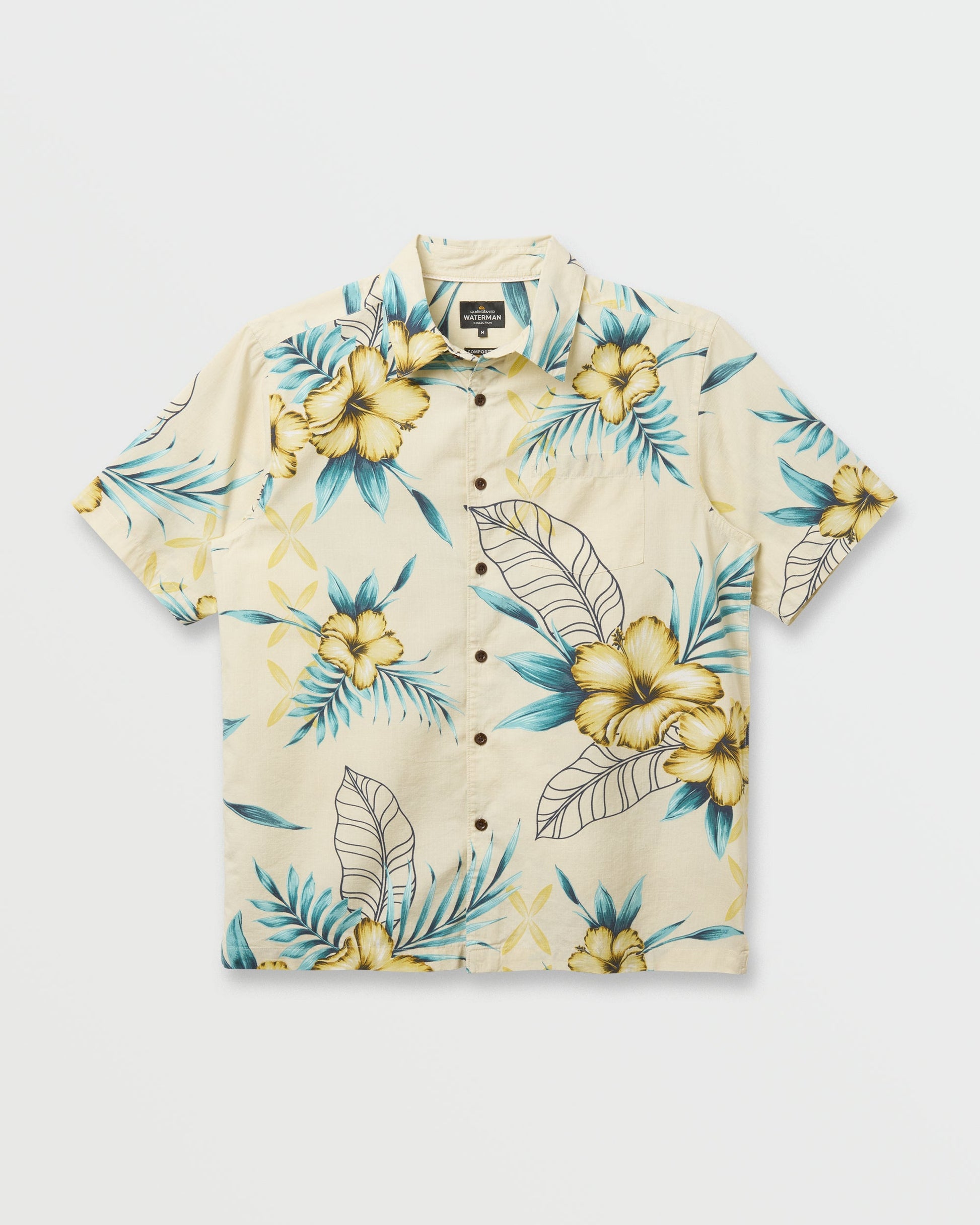 Waterman Playita Floral Shirt - Hay Quick Silver Hay