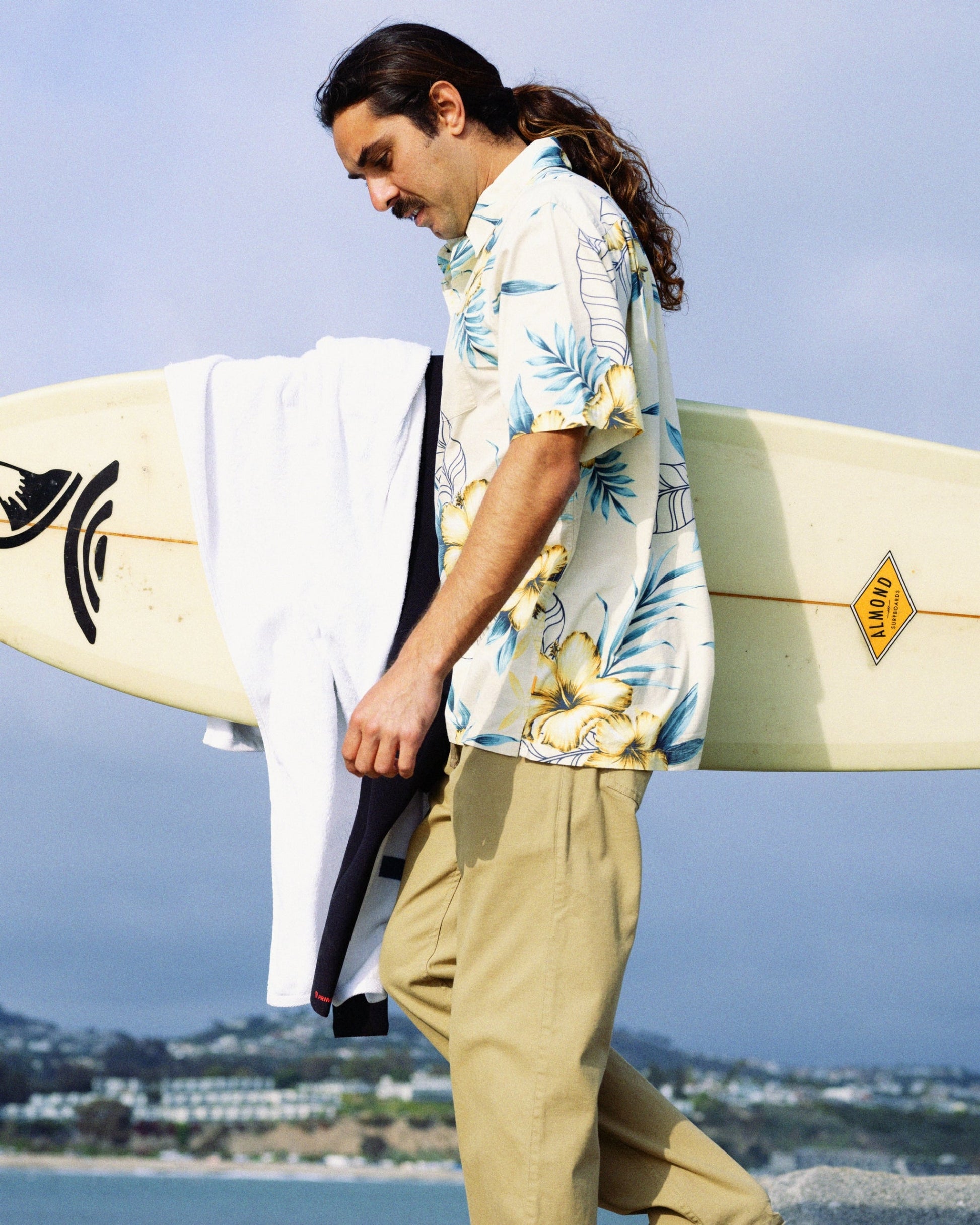 Waterman Playita Floral Shirt - Hay Quick Silver Hay